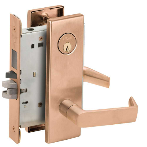 Schlage L9453P 06N 612 Entrance Mortise Lock with Deadbolt 06N Design Satin Bronze L9453P 06N 612