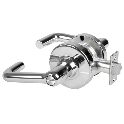 Schlage ND40S TLR 625 Grade 1 Bath/Bedroom Privacy Lock Tubular Lever Non-Keyed Bright Chrome Finish Non-Handed ND40S TLR 625