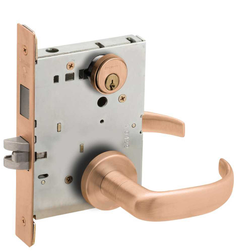 Schlage L9456P 17A 612 Corridor Mortise Lock with Deadbolt 17A Design Satin Bronze L9456P 17A 612