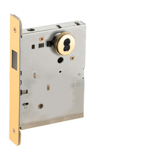 Schlage L9460J 605 Single Cylinder Mortise Deadlock FSIC Prep Less Core Bright Brass