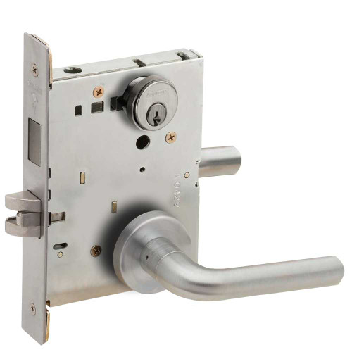 Schlage L9465P 02A 626 Closet Mortise Lock with Deadbolt 02A Design Satin Chrome L9465P 02A 626