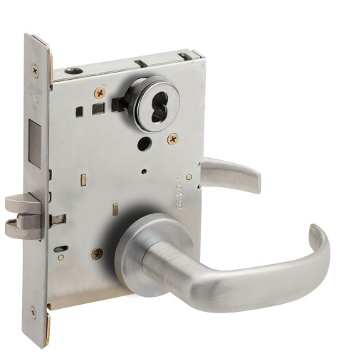 Schlage L9466J 17A 626 Double Cylinder Storeroom with Deadbolt 17A Design FSIC Prep Less Core Satin Chrome