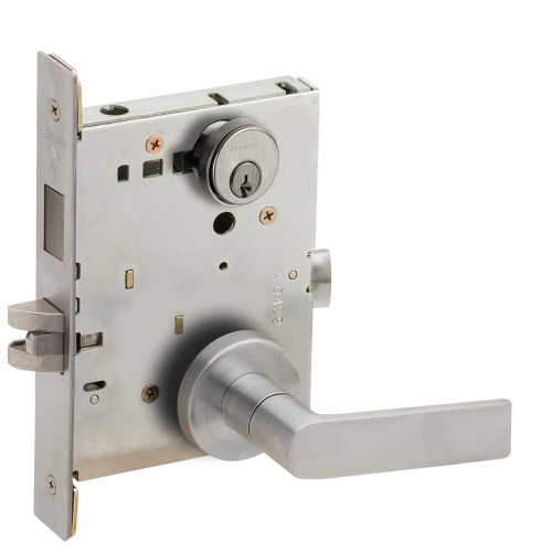 Schlage L9466P 01A 626 Double Cylinder Storeroom with Deadbolt 01A Design Satin Chrome L9466P 01A 626