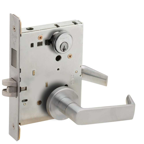 Schlage L9466P 06A 626 Double Cylinder Storeroom with Deadbolt 06A Design Satin Chrome L9466P 06A 626