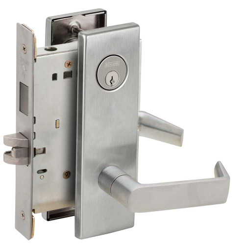 Schlage L9466P 06N 630 Double Cylinder Storeroom with Deadbolt 06N Design Satin Stainless Steel L9466P 06N 630