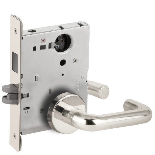 Schlage L9473L 03B 625 Dormitory Mortise Lock with Deadbolt 03B Design Less Cylinder Bright Chrome