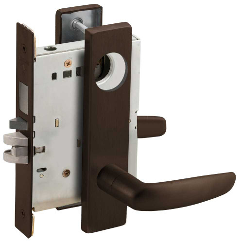 Schlage L9480L 07L 613 Storeroom Mortise Lock with Deadbolt 07L Design Less Cylinder Oil Rubbed Bronze L9480L 07L 613