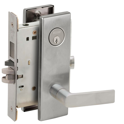 Schlage L9480P 01N 626 Storeroom Mortise Lock with Deadbolt 01N Design  Satin Chrome