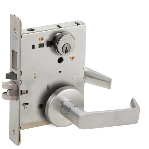 Schlage L9480P 06B 626 Storeroom Mortise Lock with Deadbolt 06B Design Satin Chrome L9480P 06B 626