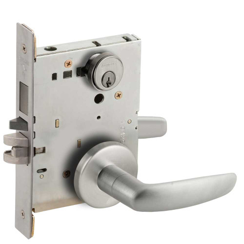 Schlage L9480P 07B 626 Storeroom Mortise Lock with Deadbolt 07B Design Satin Chrome L9480P 07B 626