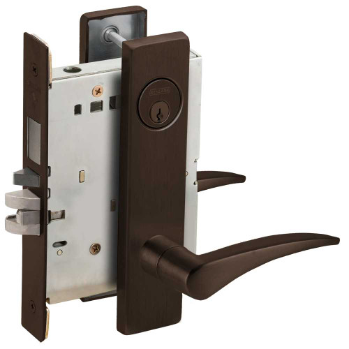 Schlage L9480P 12L 613 LH Storeroom Mortise Lock with Deadbolt 12L Design Oil Rubbed Bronze L9480P 12L 613 LH