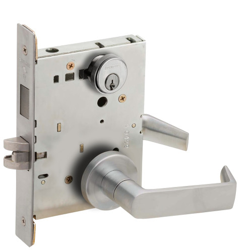 Schlage LV9456P 06A 626 Corridor Mortise Lock with Vandlgard 06A Design  Satin Chrome