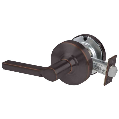 Schlage ND10S LAT 643E Grade 1 Passage Latch Latitude Lever Non-Keyed Aged Bronze Finish Non-Handed ND10S LAT 643E