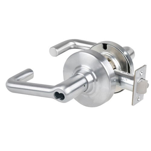 Schlage ND80JD TLR 626 Grade 1 Storeroom Lock Tubular Lever Schlage FSIC Prep Less Core Satin Chrome Finish Non-Handed