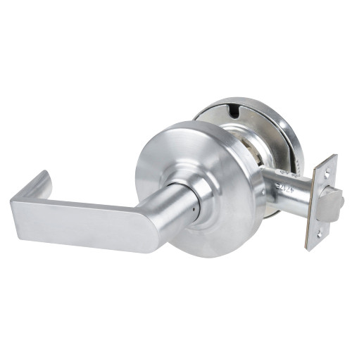 Schlage ND25D RHO 626 14-028 Grade 1 Exit Lock Rhodes Lever Non-Keyed 3-3/4 Backset Satin Chrome Finish Non-Handed