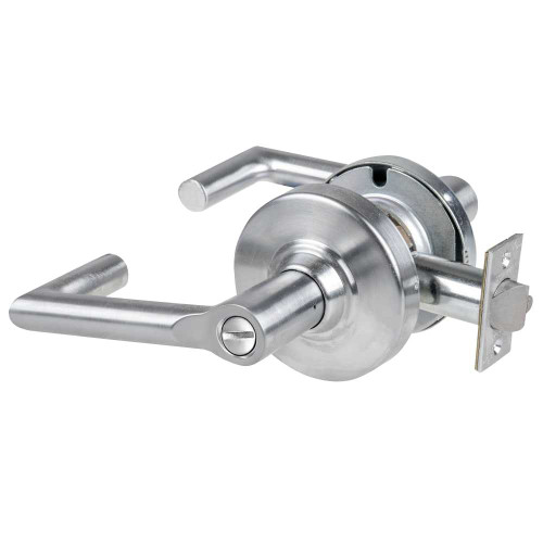 Schlage ND40S BRK 626 Grade 1 Bath/Bedroom Privacy Lock Boardwalk Lever Non-Keyed Satin Chrome Finish Non-Handed ND40S BRK 626