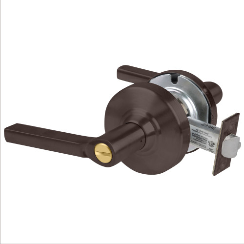 Schlage ND40S LAT 613 Grade 1 Bath/Bedroom Privacy Lock Latitude Lever Non-Keyed Oil Rubbed Bronze Finish Non-Handed