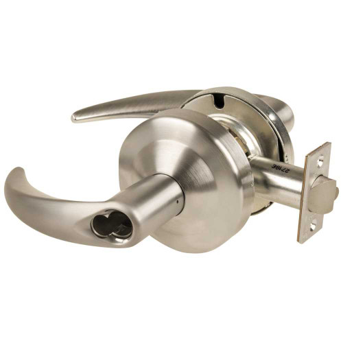 Schlage ND50BD OME 619 Grade 1 Entrance/Office Lock Omega Lever SFIC Prep Less Core Satin Nickel Finish Non-Handed ND50BD OME 619