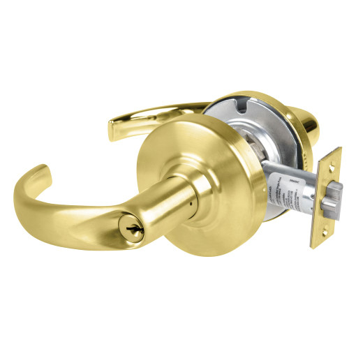 Schlage ND50PD SPA 606 Grade 1 Entrance/Office Lock Sparta Lever Standard Cylinder Satin Brass Finish Non-Handed