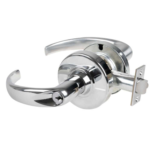 Schlage ND50PD SPA 625 Grade 1 Entrance/Office Lock Sparta Lever Standard Cylinder Bright Chrome Finish Non-Handed ND50PD SPA 625