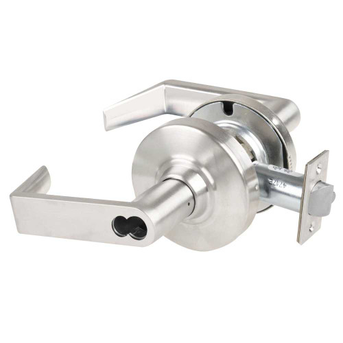Schlage ND53BD RHO 619 Grade 1 Entrance Lock Rhodes Lever SFIC Prep Less Core Satin Nickel Finish Non-Handed ND53BD RHO 619