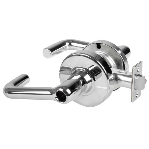Schlage ND53LD TLR 625 Grade 1 Entrance Lock Tubular Lever Less Cylinder Bright Chrome Finish Non-Handed ND53LD TLR 625