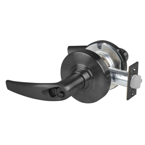 Schlage ND53PD ATH 622 Grade 1 Entrance Lock Athens Lever Standard Cylinder Matte Black Finish Non-Handed ND53PD ATH 622