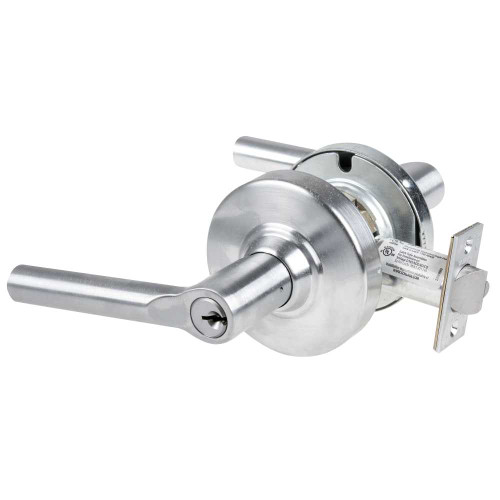 Schlage ND53PD BRW 626 Grade 1 Entrance Lock Broadway Lever Standard Cylinder Satin Chrome Finish Non-Handed ND53PD BRW 626