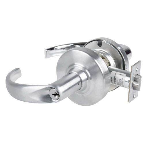 Schlage ND53PD SPA 626 EE212 Grade 1 Entrance Lock Sparta Lever Standard Cylinder Extended Equally for 2-1/2 In Door Satin Chrome Finish Non-handed ND53PD SPA 626 EE212