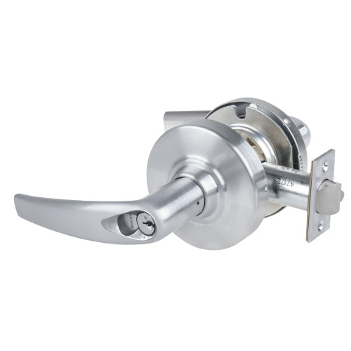 Schlage ND53RD ATH 626 Grade 1 Entrance Lock Athens Lever Schlage FSIC Prep with Core Satin Chrome Finish Non-Handed