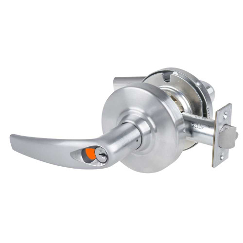 Schlage ND53TD ATH 626 Grade 1 Entrance Lock Athens Lever Schlage FSIC Prep with Construction Core Satin Chrome Finish Non-Handed ND53TD ATH 626
