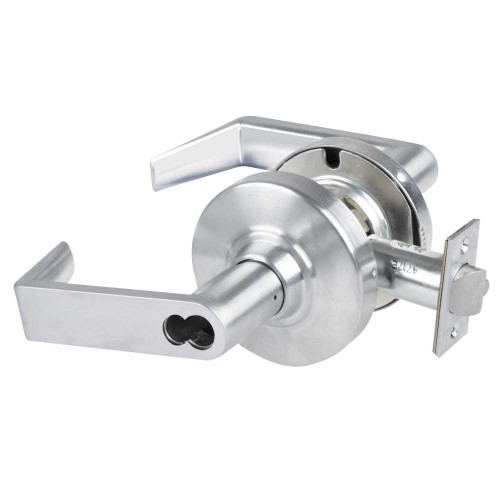Schlage ND60BD RHO 626 Grade 1 Vestibule Lock Rhodes Lever SFIC Prep Less Core Satin Chrome Finish Non-Handed ND60BD RHO 626