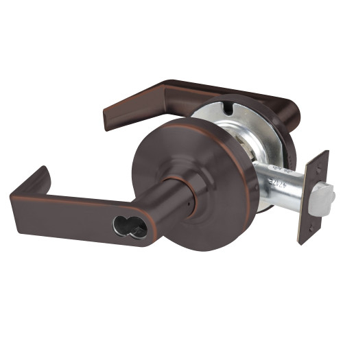 Schlage ND66JD RHO 643E Grade 1 Store Lock Rhodes Lever Schlage FSIC Prep Less Core Aged Bronze Finish Non-Handed