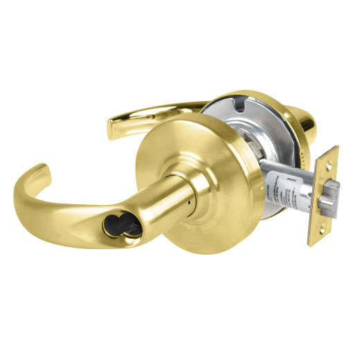 Schlage ND70BD SPA 606 Grade 1 Classroom Lock Sparta Lever SFIC Prep Less Core Satin Brass Finish Non-Handed