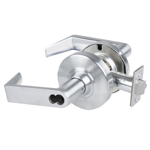 Schlage ND80BD RHO 626AM Grade 1 Storeroom Lock Rhodes Lever SFIC Prep Less Core Satin Chrome Antimicrobial Finish Non-Handed