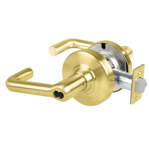 Schlage ND80BD TLR 606 Grade 1 Storeroom Lock Tubular Lever SFIC Prep Less Core Satin Brass Finish Non-Handed ND80BD TLR 606
