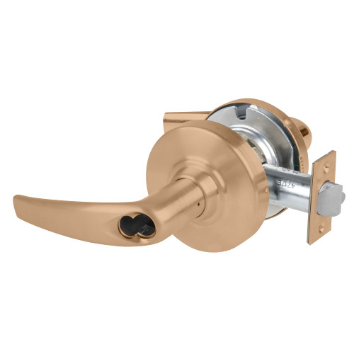 Schlage ND80JDEU ATH 612 Grade 1 Electrified Cylindrical Lock Storeroom Function 12-24V DC Fail Secure 2-3/4 Backset Athens Lever LFIC Prep Satin Bronze