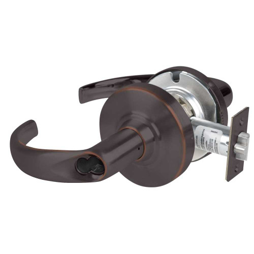 Schlage ND80JDEU SPA 643E Grade 1 Electrified Cylindrical Lock Storeroom Function 12-24 VDC Fail Secure 2-3/4 Backset Sparta Lever LFIC Prep Aged Bronze Finish ND80JDEU SPA 643E