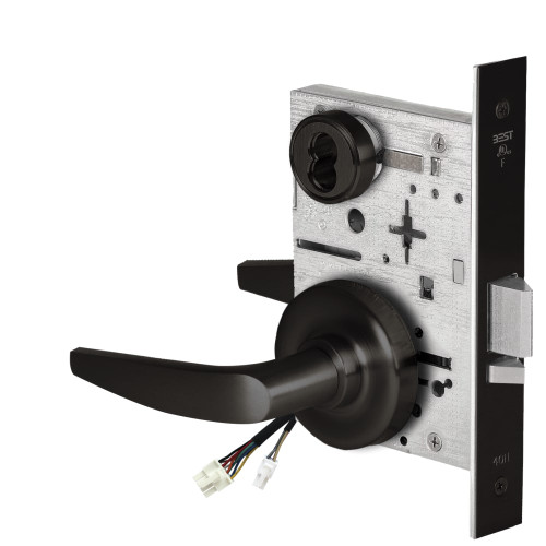 BEST 45HW7DEL16R622 Fail Safe 24V Electrified Mortise Lock 16 Lever R Rose Flat Black