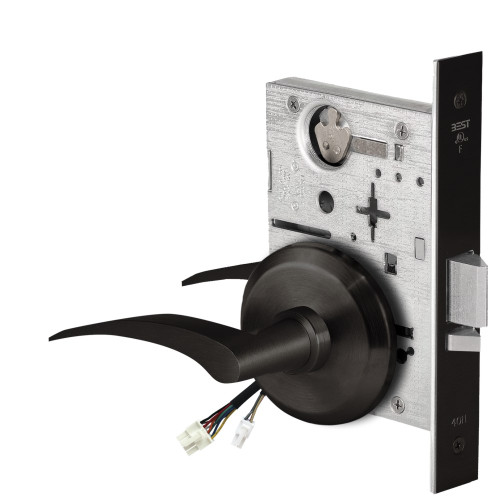 BEST 45HW0NXEL17LS62212V Fail Safe 12V No Key Override Electrified Mortise Lock 17 Lever S Rose Left Hand Flat Black BEST 45HW0NXEL17LS62212V Fail Safe 12V No Key Override Electrified Mortise Lock 17 Lever S Rose Left Hand Flat Black