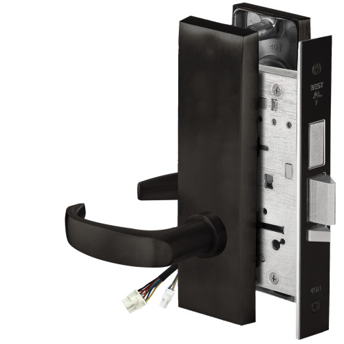 BEST 45HW0LEU14M622 Fail Secure 24V With Deadbolt No Key Override Electrified Mortise Lock 14 Lever M Escutcheon Flat Black BEST 45HW0LEU14M622 Fail Secure 24V With Deadbolt No Key Override Electrified Mortise Lock 14 Lever M Escutcheon Flat Black