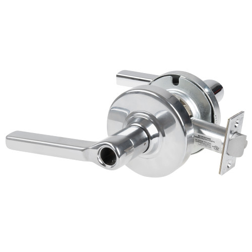 Schlage ND80LDEL LAT 625 Grade 1 Electrified Cylindrical Lock Storeroom Function 12-24 VDC Fail Safe 2-3/4 Backset Latitude Less 6-Pin Cylinder Bright Chrome Finish Plated Finish