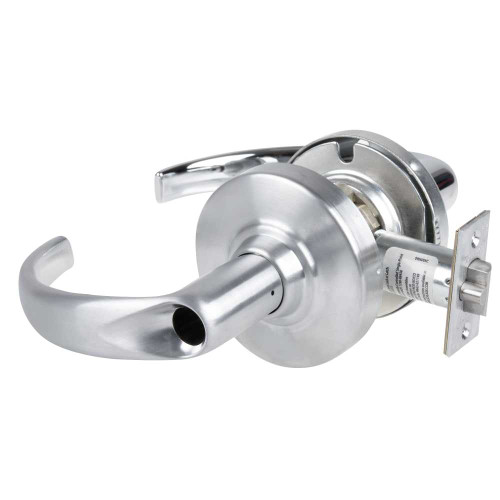Schlage ND80LDEL SPA 626 RX Grade 1 Electrified Cylindrical Lock Storeroom Function 12-24 VDC Fail Safe 2-3/4 Backset Request to Exit Sparta Lever Less Cylinder Satin Chrome Finish ND80LDEL SPA 626 RX