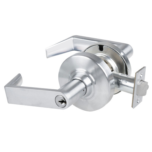 Schlage ND80PD RHO 626 RX Grade 1 Storeroom Lock Rhodes Lever Standard Cylinder Request to Exit Switch Satin Chrome Finish Non-Handed