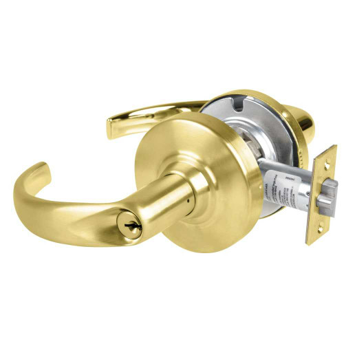 Schlage ND80PD SPA 606 Grade 1 Storeroom Lock Sparta Lever Standard Cylinder Satin Brass Finish Non-Handed ND80PD SPA 606