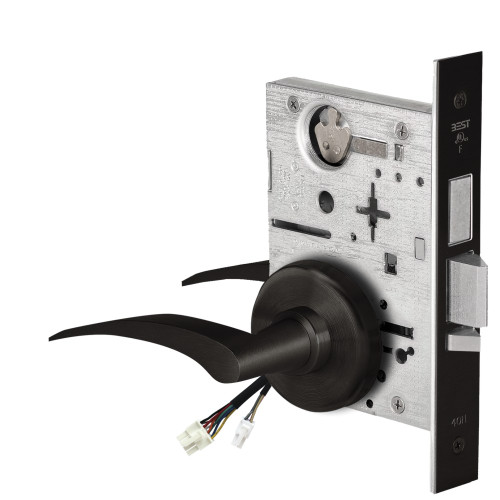 BEST 45HW0LEL17LH62212V Fail Safe 12V With Deadbolt No Key Override Electrified Mortise Lock 17 Lever H Rose Left Hand Flat Black BEST 45HW0LEL17LH62212V Fail Safe 12V With Deadbolt No Key Override Electrified Mortise Lock 17 Lever H Rose Left Hand Flat Black