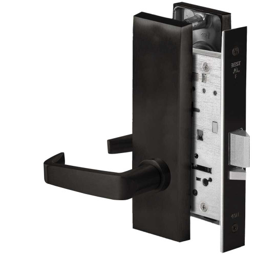 BEST 45HW0NXEU15M62212V Fail Secure 12V No Key Override Electrified Mortise Lock 15 Lever M Escutcheon Flat Black 45HW0NXEU15M62212V
