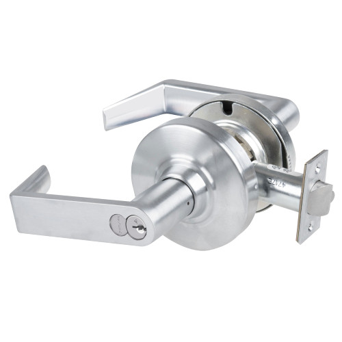 Schlage ND93RD RHO 626 Grade 1 Vestibule Lock Rhodes Lever Schlage FSIC Prep with Core Satin Chrome Finish Non-Handed