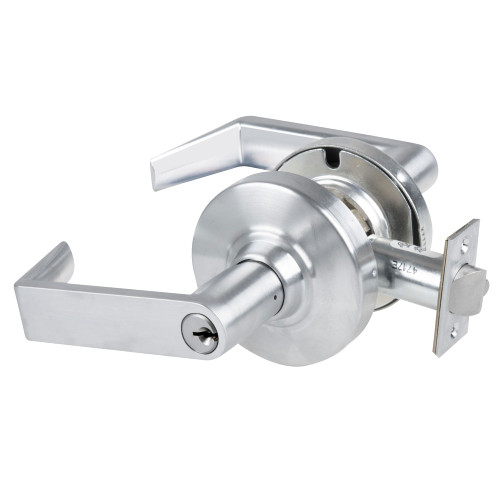 Schlage ND96PD RHO 626 RX Grade 1 Storeroom Lock Rhodes Lever Standard Cylinder Request to Exit Switch Satin Chrome Finish Non-Handed