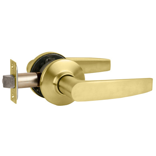 Schlage S10D JUP 606 Grade 2 Tubular Lock Passage/Closet Latch Function Non-Keyed Jupiter Lever Satin Brass Finish Non-Handed